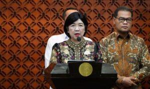 Destry Damayanti menyampaikan keterangan pers di kantor Bank Indonesia, Jakarta, Senin (27/7/2026). (ANTARA/HO-Departemen Komunikasi Bank Indonesia)