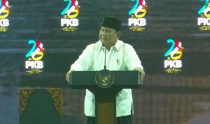 Prabowo Subianto saat menghadiri Hari Lahir ke-28 PKB di Jakarta Convention Center (Foto: Istimewa)