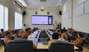 Pemkab Haltim ikuti Rakor yang diselenggarakan Kemendikdasmen bersama Kemendagri via daring. (Foto: Humas Pemkab Haltim)